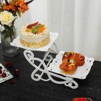 【hot】❀▩❒ 2/3 Tier Afternoon Wedding Plates Tableware Bakeware Plastic Tray Dessert Display Rack Ornaments ！