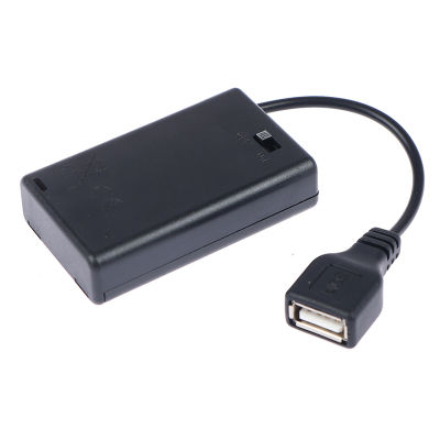 [Auto Stuffs] 3 * AAA กล่องแบตเตอรี่ที่มีพอร์ต USB สำหรับ Building Block LED Light Kit พร้อม Switch to