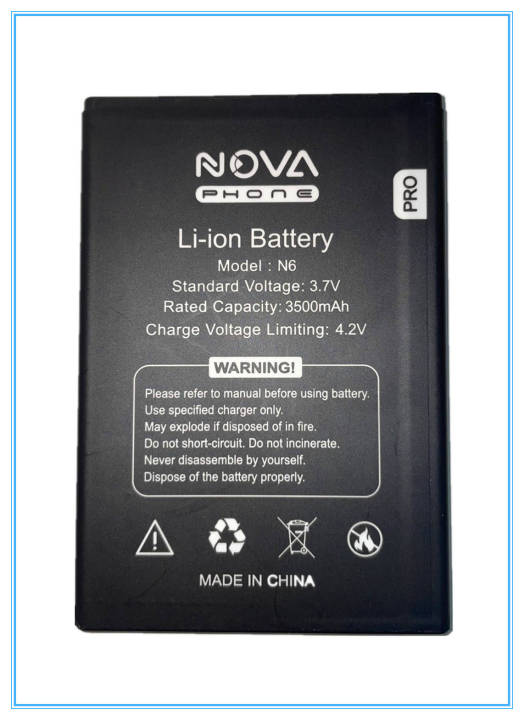 แบตเตอรี่-nova-n6pro-3500mah-แบตคุณภาพดี-งานบริษัท