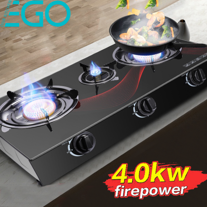 Household gas stove glass stove burner stove 3 burner 3d gas stove