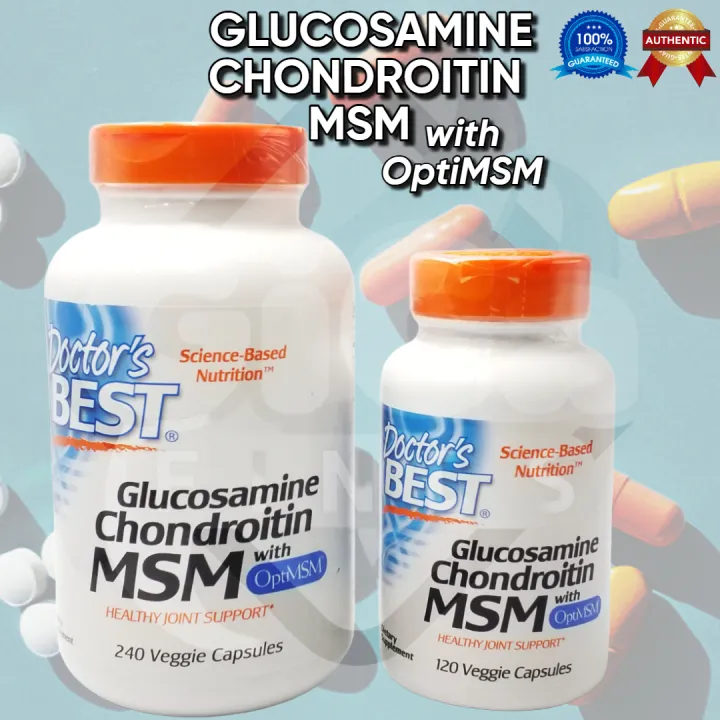 Doctors Best Glucosamine Chondroitin MSM with OptiMSM 360 Veggie