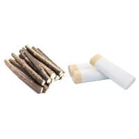 15Pcs Natural Silvervine Sticks &amp; 3x Cat Litter Box Liners, Extra Durable 21 Count Jumbo Drawstring Litter Pan Bags