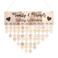 【hot】◄∋⊙  Calendar Birthday Board Hanging Reminder Wall Plaque Diy Personalized Wood Gifts Date Remindinghome