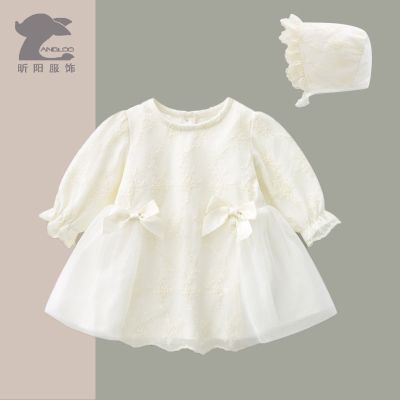 【Ready】🌈 by clot long-sed fart dress female baby prcess dress jumpsuit new l moon romper birthy ft