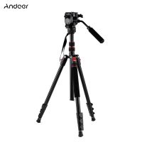 Andoer Monopod ท่องเที่ยวขาตั้งขาตั้งกล้อง78.7นิ้ว4ส่วน8กก. น้ำหนักบรรทุกอลูมิเนียม3ทางกระเป๋าหัวกระทะเอียงสำหรับกล้อง DSLR