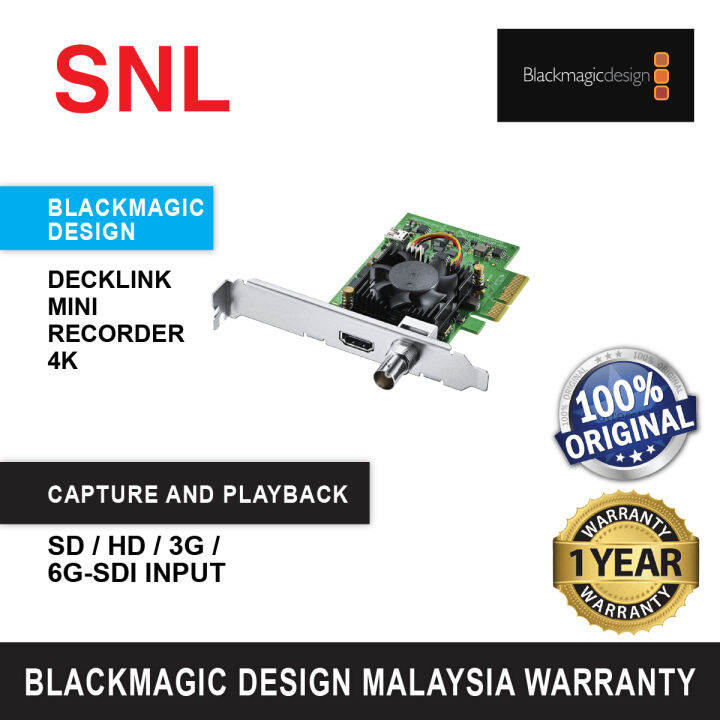 blackmagic decklink mini recorder 4k