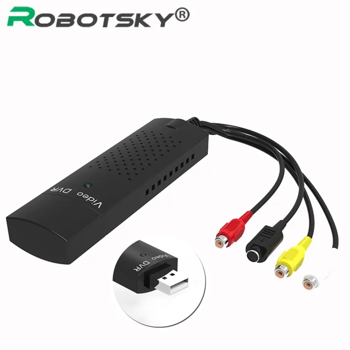 Robotsky Useful USB 2.0 DVD DVR Capture Video Adapter Usb Video Capture