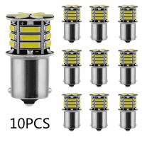 แอลอีดี1156 P21W BA15S 1157 BAY15D หลอดไฟ LED สำหรับรถยนต์ไฟตัดหมอกไฟเลี้ยวไฟ DC 12V สีขาว6000K 7020 21 SMD 10ชิ้น