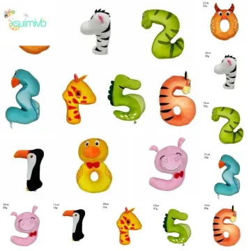 0-9 Number Lore Plush Toy Character Doll Kawaii Stuffed Animal Alphabet  Lore Plushie Toys for Children Educational Gifts