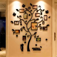 3D Family Tree Decal Sticker Acrylic Photo Album For Wall Sticker Tree Shape Decoration Stickers Home Decor Wall Poster Hanging  Photo Albums