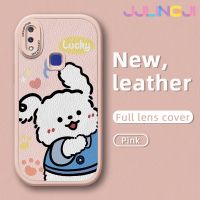 Jjlingji เคสสำหรับ Vivo V11i V15 Pro แฟชั่นสุนัขโชคดีดีไซน์ใหม่นุ่มหนังบางซิลิกาเคสโทรศัพท์เจลฝาปิดเลนส์เต็มรูปแบบกล้องกันกระแทกเคสกันกระแทก