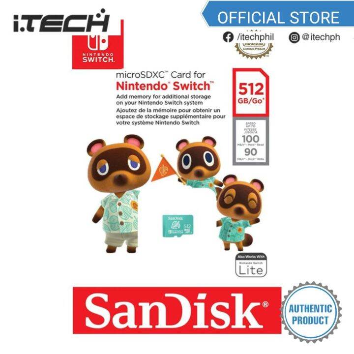 SanDisk microSDXC UHSI Card for Nintendo Switch 512GB Lazada PH