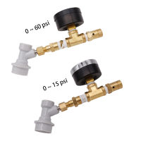 Ball Lock Spunding Valve with Gauge Adjustable Pressure Relief Valve Assembly with Gauge Beer Brewing Equipment