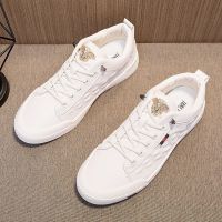 ✗♞ Summer new Medusa trendy mens set of feet casual shoes Korean version of all-match fashion sneakers slip on lazy white shoes