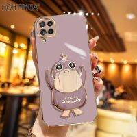 Hontinga Casing สำหรับ Samsung Galaxy M33 5G M32 M30S M53 M51 M23 M22 M21 M12 M11 M02 M62กรณีเป็ดพับขาตั้งแฟชั่นสี Chrome Luxury Soft TPU โทรศัพท์กรณีฝาครอบกล้องป้องกันปลอกเคสยางป้องกัน Gores