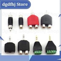 Dgdfhj Shop 3.5mm Plug to 2 RCA Jack Adapter Male to Female 3.5 to AV Audio Connector 2 in 1 Stereo Headset Dual Headphone