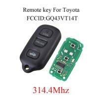 【Thriving】 Auto City (JAS) 3 + 1ปุ่ม Keyless ใส่กุญแจรีโมท314.4Mhz สำหรับ Toyota Camry Solara Corolla Matrix Sienna 4Runner 1999-2007 GQ43VT14T