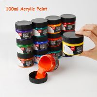 36Colors 100ml Acrylic Paint Jar Bottle Professional Artist Bright and Vivid Opaque Colors Giving You The Full Range of Color