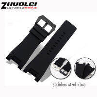 waterproof band 32*17mm black rubber watch strap with stainless steel buckle watchband men Dedicated fit DZ1215 1216 Bracelet