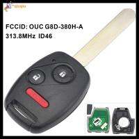 QIUQIU เอบีเอสเอบีเอส กุญแจรีโมต สำหรับ OUCG8D-380H-A 313.8MHz เคสกุญแจพับได้ ของใหม่ ชิป ID46-7941 กุญแจรีโมท FOB สำหรับ ฮอนด้าโอดิสซี รถสำหรับรถ