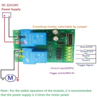 มอเตอร์รีเลย์ตัวควบคุมแบบย้อนกลับ DC 12V 24V,โมดูลไดร์เวอร์จำกัดสำหรับลิฟท์ประตูโรงรถเครน