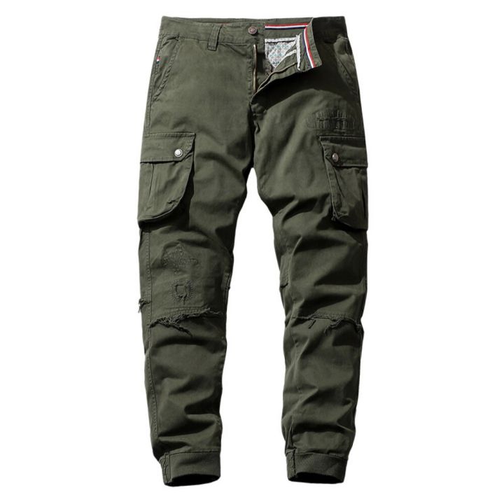 กางเกงสินค้าทางทหาร2023ผู้ชาย-กางเกงวิ่งกระเป๋าลำลองหลากหลายยุทธวิธีกางเกงผู้ชายแฟชั่นแนวสตรีทแวร์กลางแจ้ง