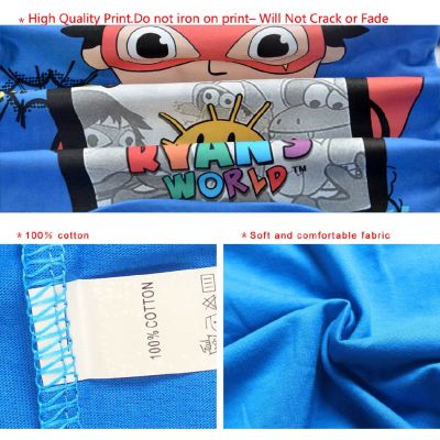 Ready Stocks Ryan Toys Review Kids 100T-shirts for boys and Girls cartoon Tee shirts