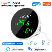 Tuya WiFi Weather Clock Smart Thermometer Hygrometer Indoor Temp Humidity Sensor With LCD Backlight Support Alexa Google Home