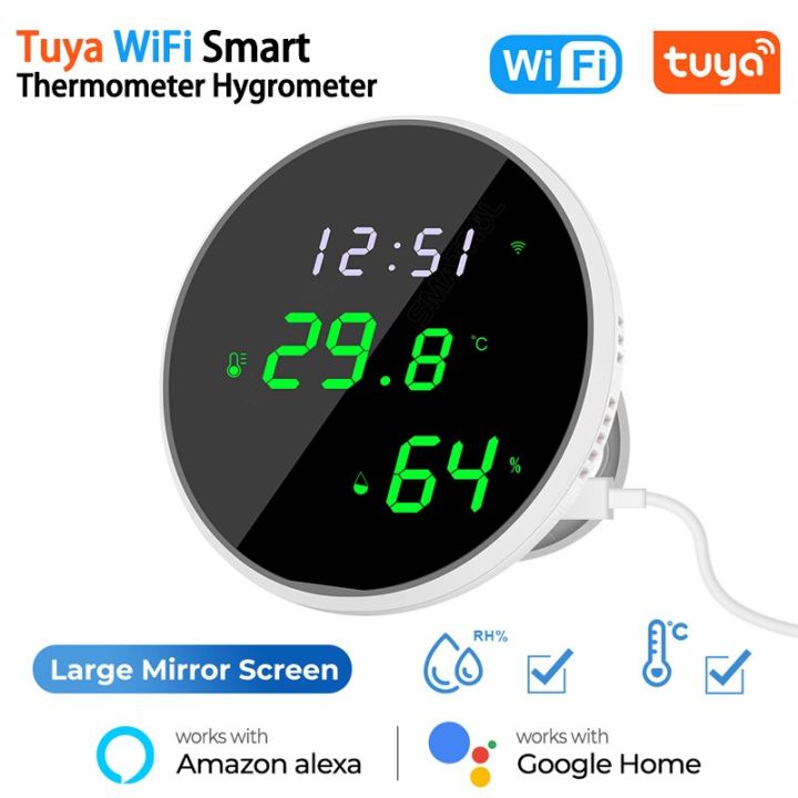 Tuya Smart Temperature Humidity Sensor WiFi Thermometer for Alexa Google  Home 