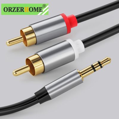 【YF】 RCA Audio Cable Jack 3.5 To 2 AUX mm Adapter Male Splitter Aux For TV Box DVD Theater Speaker Wire