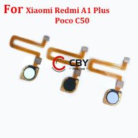 Pembaca sidik jari Xiaomi Poco C50 Xiaomi Redmi A1 Plus pembaca sidik jari rumah tombol Menu kembali Sensor ID Sentuh kabel fleksibel