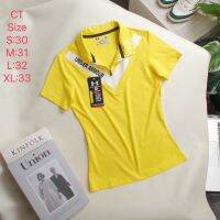 【Hot Deals】เสื้อกีฬากอล์ฟ สีพื้น ไซร์ S M L XL- เนื้อผ้าดี  - แห้งไว ระบายอากาศได้ดี?