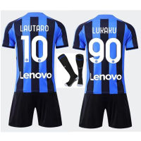 เสื้ออินเตอร์มิลาน22-23 Kaus Sepak Bola 10 Lautaro No. 90 Lukaku เด็กอินเตอร์มิลานสูทเด็ก