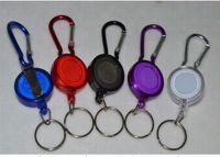 Mulitifunctional Badge Reel Retractable Keychain Recoil ID Card Holder Keyring Key Chains Steel Cord Key Chains