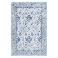 American Style SkyBlue Flower Room Mat Persian Style Printed Carpet Living Room Ethnic Rugs Bedroom Kitchen Rug Custom