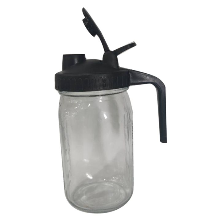 32oz-mason-jar-pour-spout-lid-glass-pitcher-seal-for-juice-milk-coffee-tea-lemonade-drink