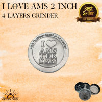 CR1 ที่บดสุมนไพร เครื่องบด บดสมุนไพร ที่บดสมุนไพร เครื่องบดสมุนไพร I Love AMS 2 Inch Aluminum 4 Layers Grinder สินค้าพร้อมจัดส่ง