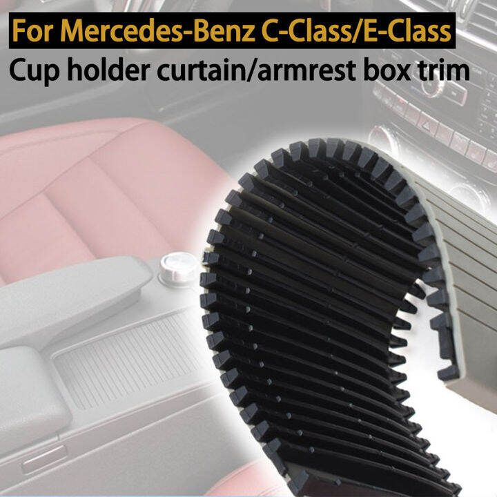 รถภายในในร่ม-center-คอนโซล-roller-blind-cover-armrest-ถ้วยน้ำผู้ถือสำหรับ-benz-c-e-class-w204-w212-w207