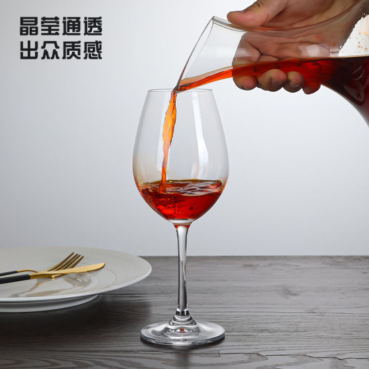 ถ้วยแก้วคริสตัลที่หรูหราสำหรับใช้ในครัวเรือนแบบแก้วไวน์แดงถ้วยไวน์สวยงามมาก