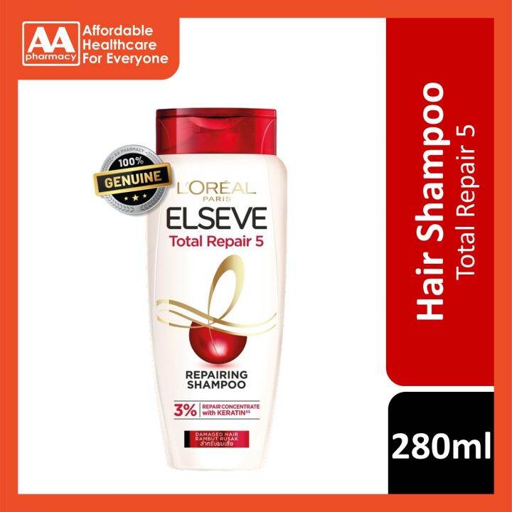 Loreal Elseve Total Repair 5 Shampoo 280ml Lazada