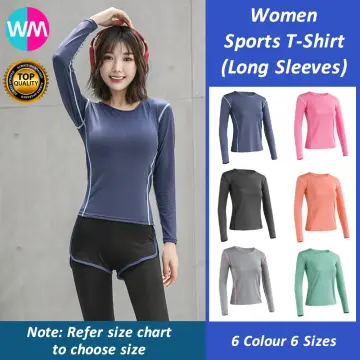 NYK High Quality Women Mesh Long Sleeve Sports Tops Activewear Ladies Quick  Dry Breathable Comfortable Yoga Shirts