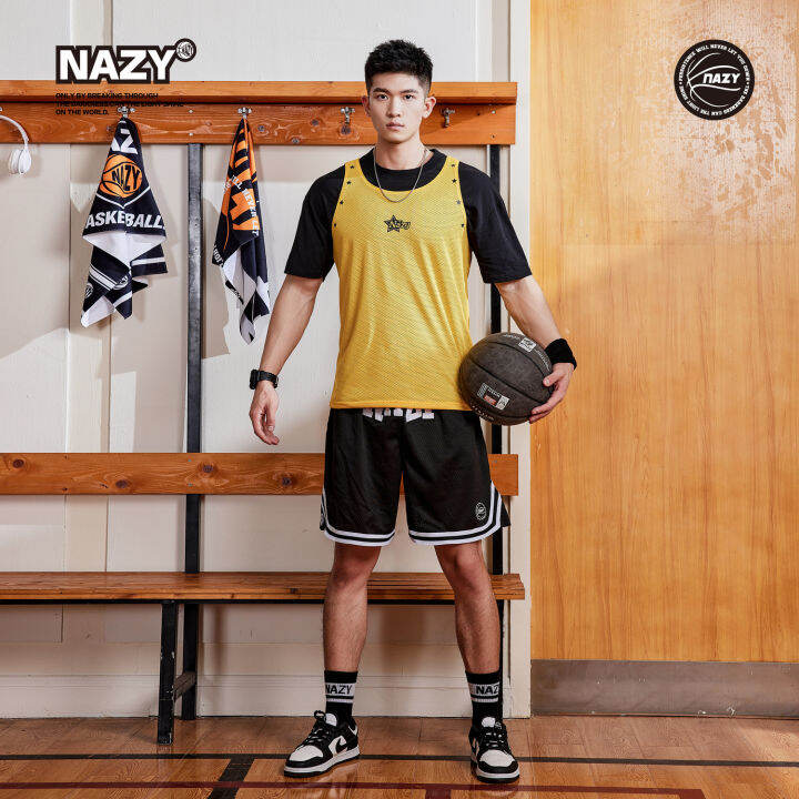 nazy-เสื้อกล้ามกีฬาแบรนด์แฟชั่นใส่ได้สองด้านชายเสื้อบาสเก็ตบอลแขนกุดระบายอากาศระบายเหงื่อแห้งเร็วสไตล์อเมริกัน