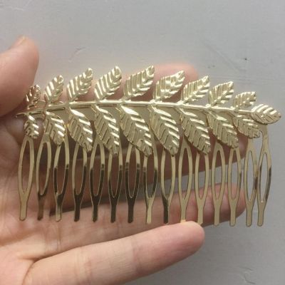 Greek Goddess Leaf Branch Hairpins Headpiece Bridal Headdress Wedding Gold Silver Color Combs Women Hair Accessories Jewelry