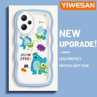 YIWESAN เคสสำหรับ Xiaomi Poco X5 5G Redmi Note 12 5G Note 12 Pro 5G Redmi เคส12C การ์ตูนมอนสเตอร์แฟชั่นเคสโทรศัพท์แบบใสดีไซน์ใหม่เลนส์กล้องถ่ายรูปเคสใสกันกระแทกเคสป้องกันซิลิโคน