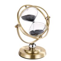 360 Degree Rotating Hourglass European Metal Sand Timer 60 Minute Sand Clock Vintage Brass Sandglass Home Office Kitchen Timer