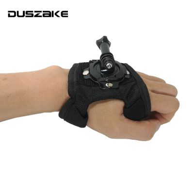 Duszake ถุงมือการหมุน360องศาขายึดกล้องโกโปรสายรัดข้อมือสายรัดสำหรับ Gopro Hero 5 4 3 Xiaomi Sj4000กล้องแอคชั่น Yi