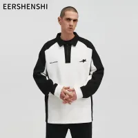 EERSHENSHI เสื้อกันหนาวแขนยาวโปโลสำหรับผู้ชายและผู้หญิง,สเวตเชิ้ตมีซิปรูดซิปใหม่สเวตเชิ้ตเสื้อผ้าลำลองทันสมัยสำหรับฤดูใบไม้ผลิและฤดูใบไม้ร่วง