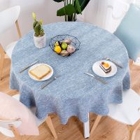 Corinada Proud Rose Cotton Linen Table Cloths Nordic Tea Coffee Tablecloths Round Cover for Wedding Party Decorations