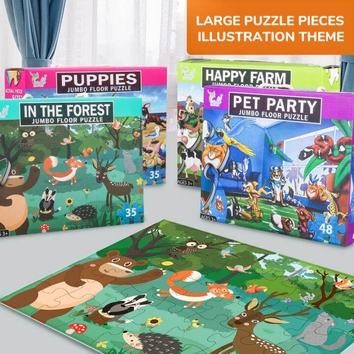 35/48/180 pcs Jigsaw puzzle for kids big size jumbo puzzle for kids big