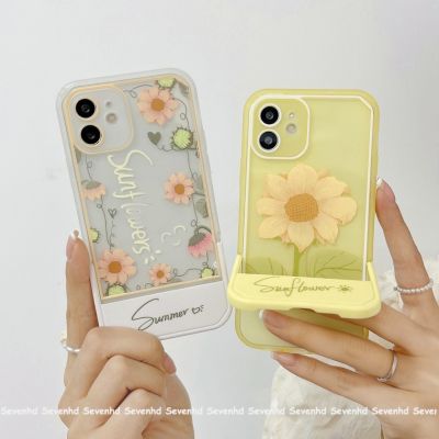 ▼❀ เคสโทรศัพท์มือถือ ลายดอกทานตะวัน สีเหลือง พับได้ สําหรับ iPhone 14 13 12 11 Pro Max SE2020 X XR XS Max 8 7 Plus